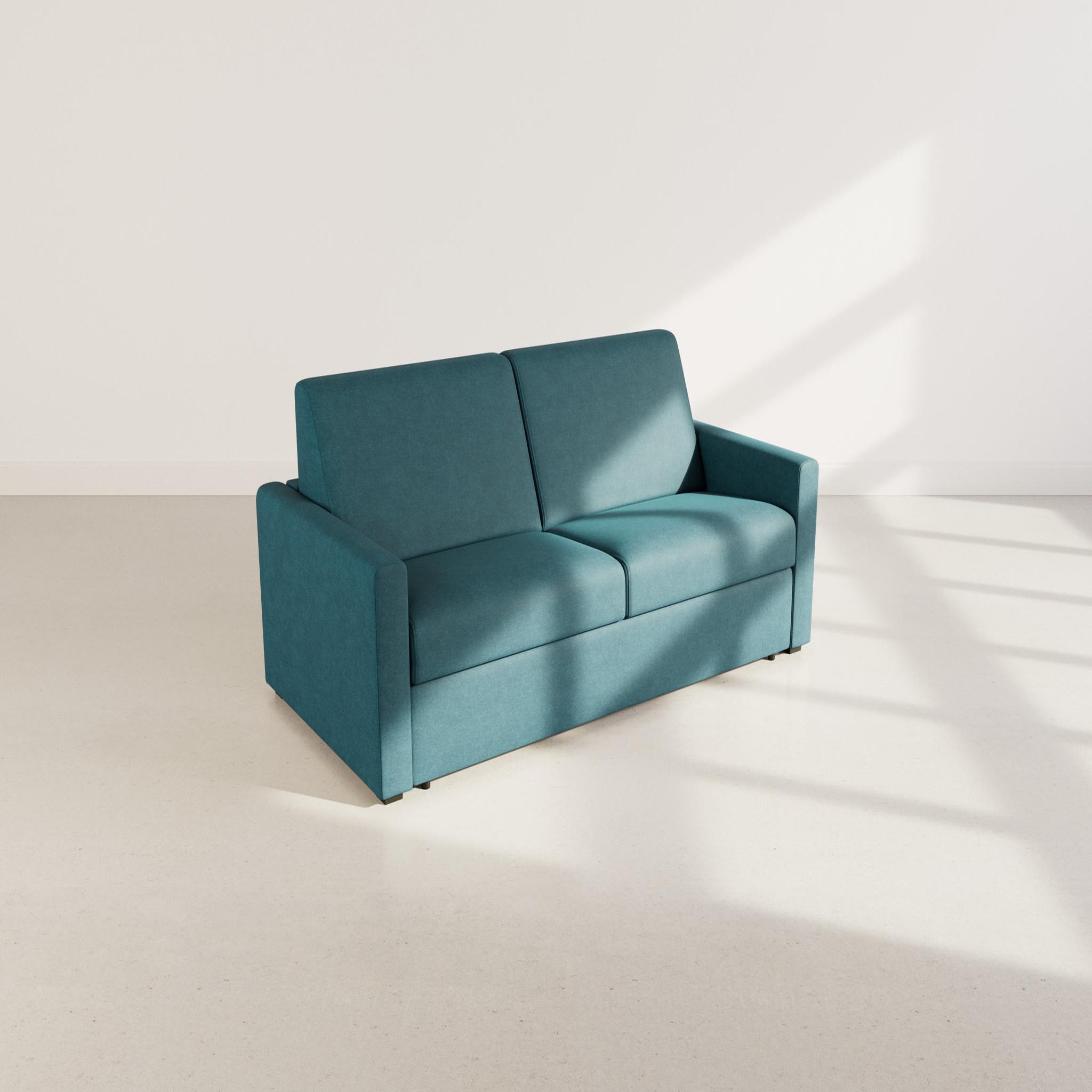 Voir la diapositive 6 : BEST MOBILIER Julia - canapé 3 places convertible express couchage quotidien 140 cm matelas 18 cm en tissu