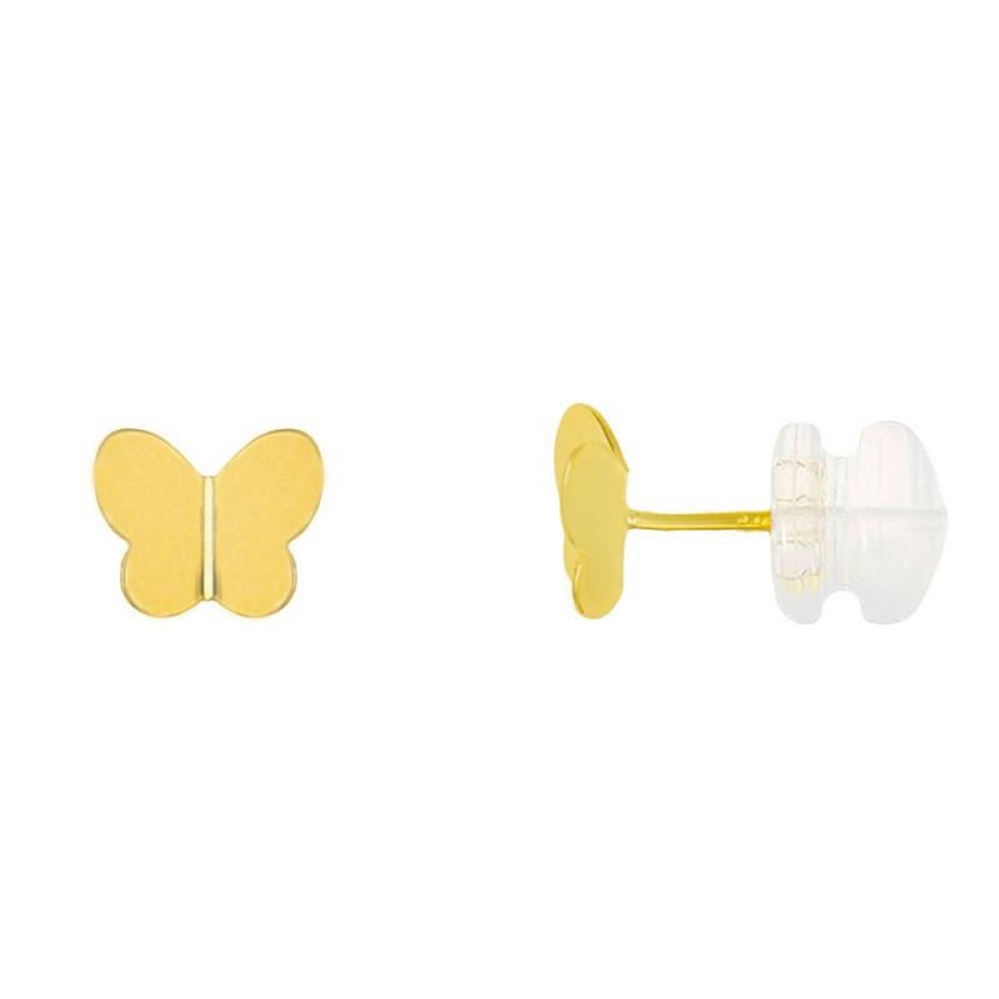 Voir la diapositive 1 : L'ATELIER D'AZUR Boucles d'Oreilles Or Jaune - Papillon