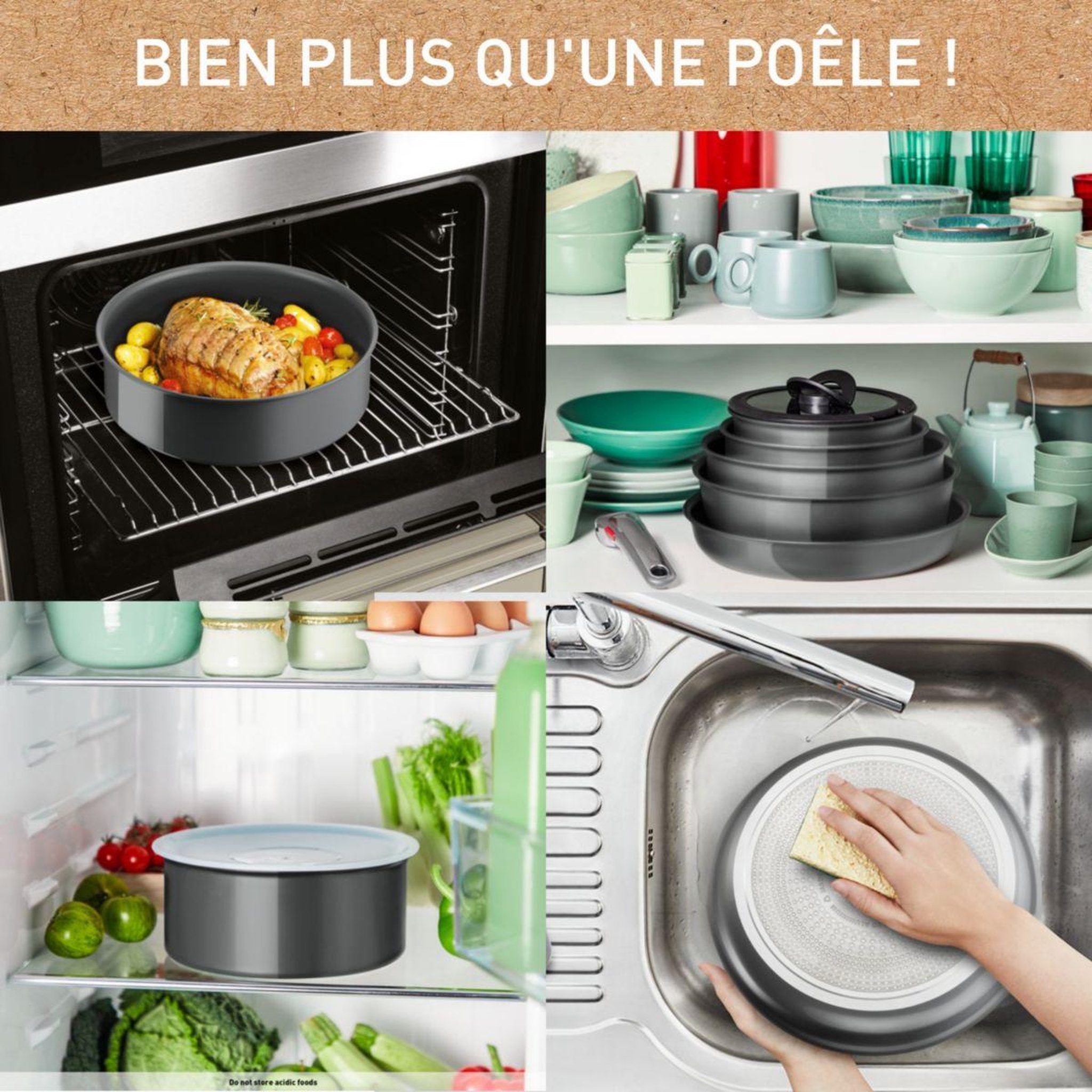 Voir la diapositive 5 : TEFAL Batterie de cuisine ingenio renew 3pcs l2629202