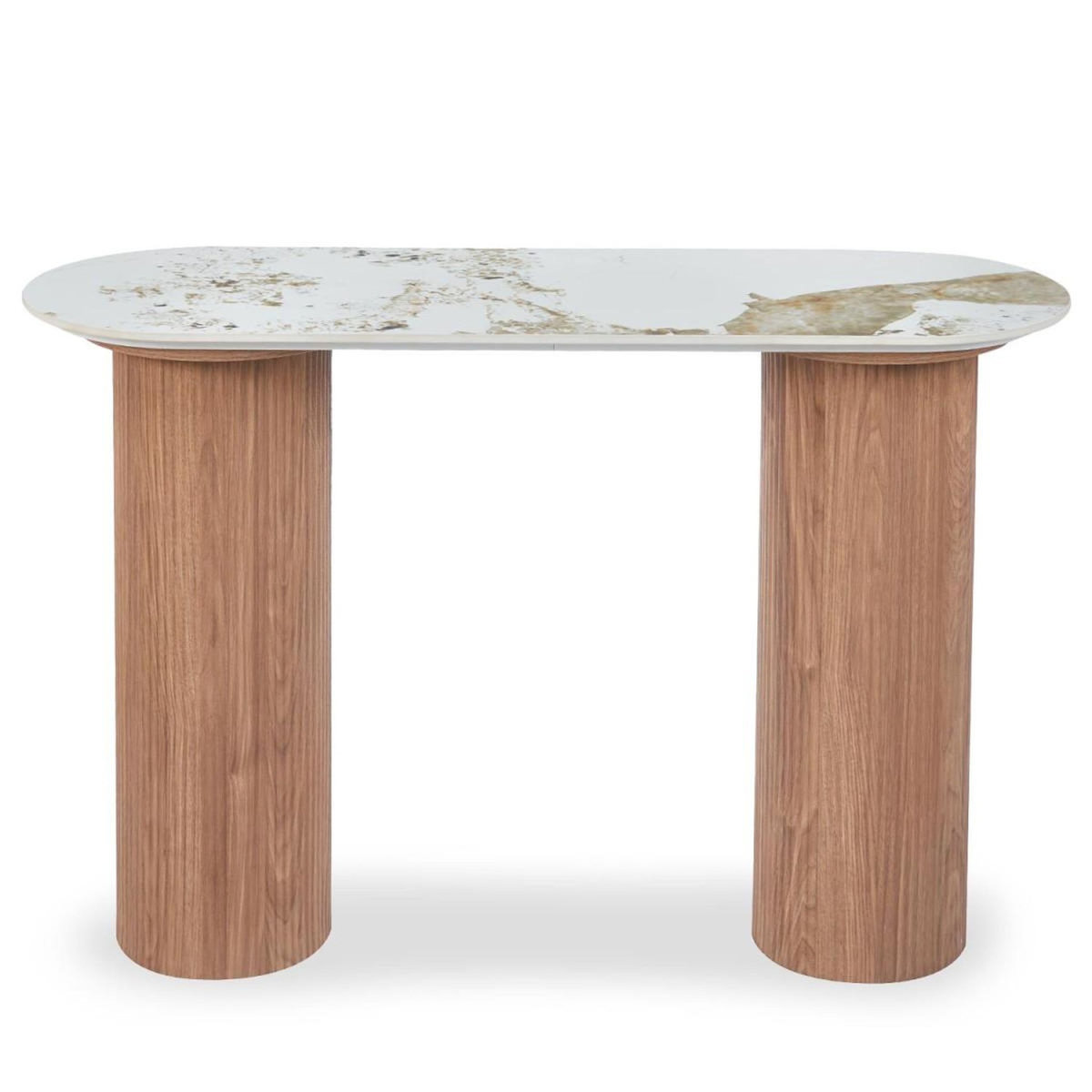 Paris Prix Console Effet Marbre  Agnes  120cm Blanc