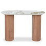 Voir la diapositive 2 : Paris Prix Console Effet Marbre  Agnes  120cm Blanc