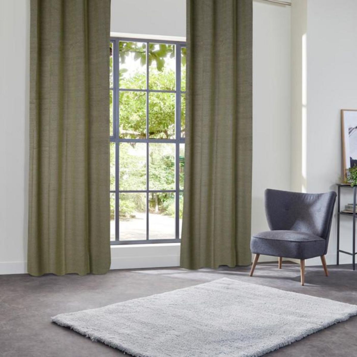 ATMOSPHERA Rideau Occultant  Yupi  135x260cm Vert Kaki