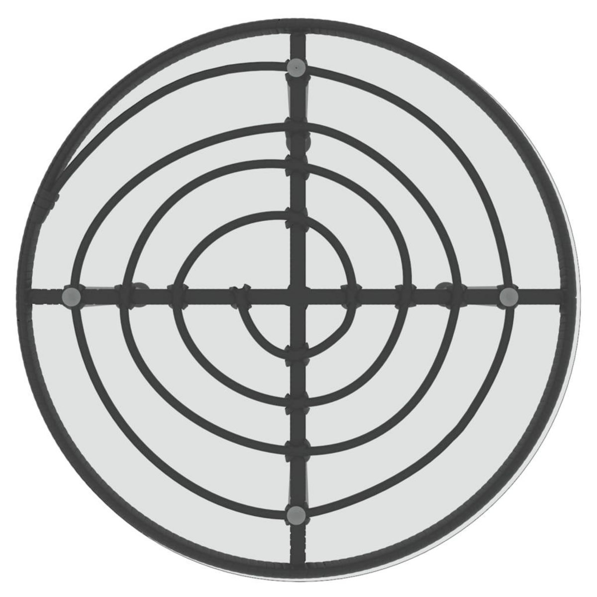 VIDAXL Table de salle a manger Noir Ø55 cm Verre trempe et acier