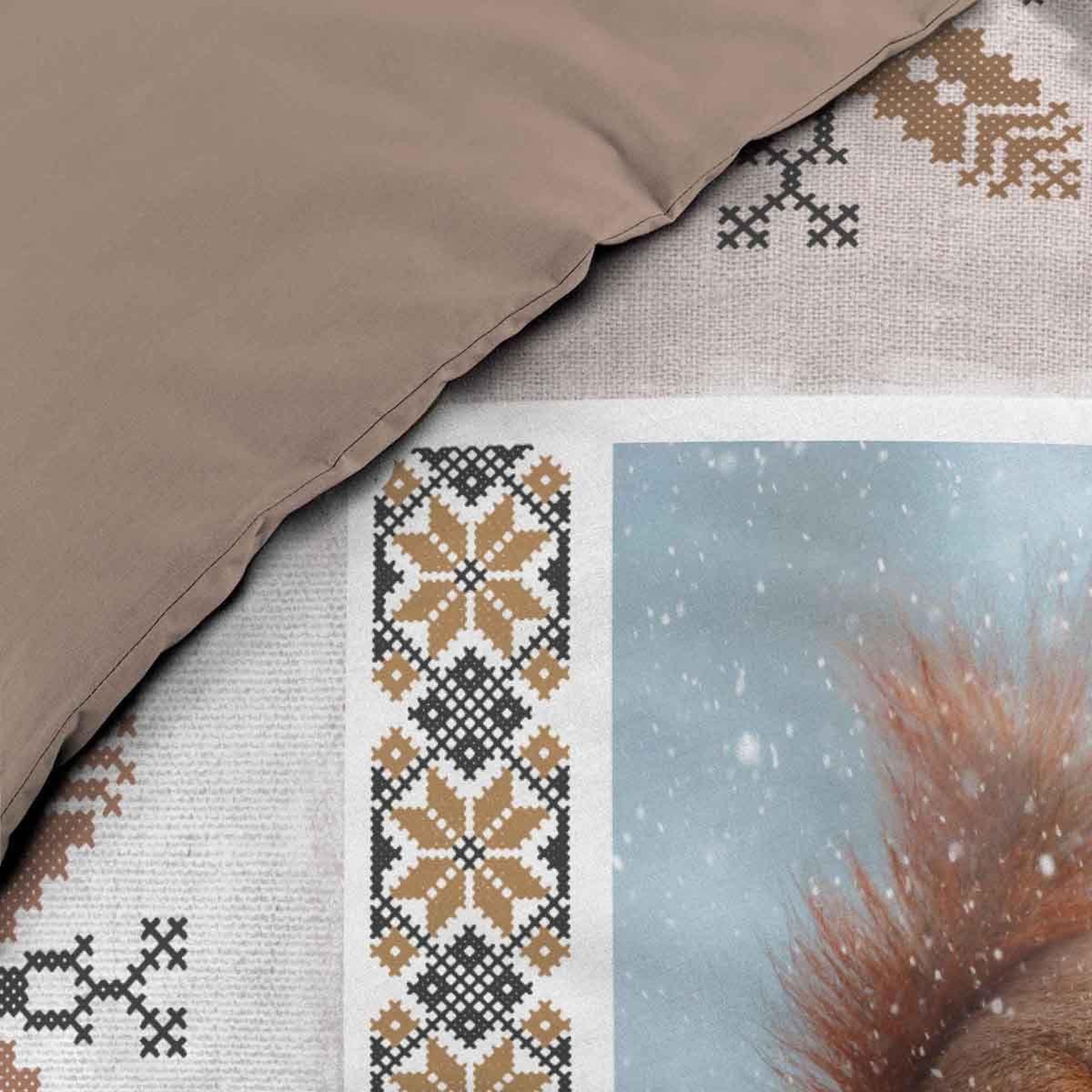 Voir la diapositive 3 : Douceur d'Intérieur Parure de lit 3 pièces  aspen  240x220cm naturel