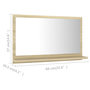 Voir la diapositive 6 : VIDAXL Miroir salle de bain Chene sonoma 60x10,5x37 cm Bois ingenierie