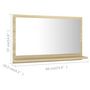 Voir la diapositive 6 : VIDAXL Miroir salle de bain Chene sonoma 60x10,5x37 cm Bois ingenierie