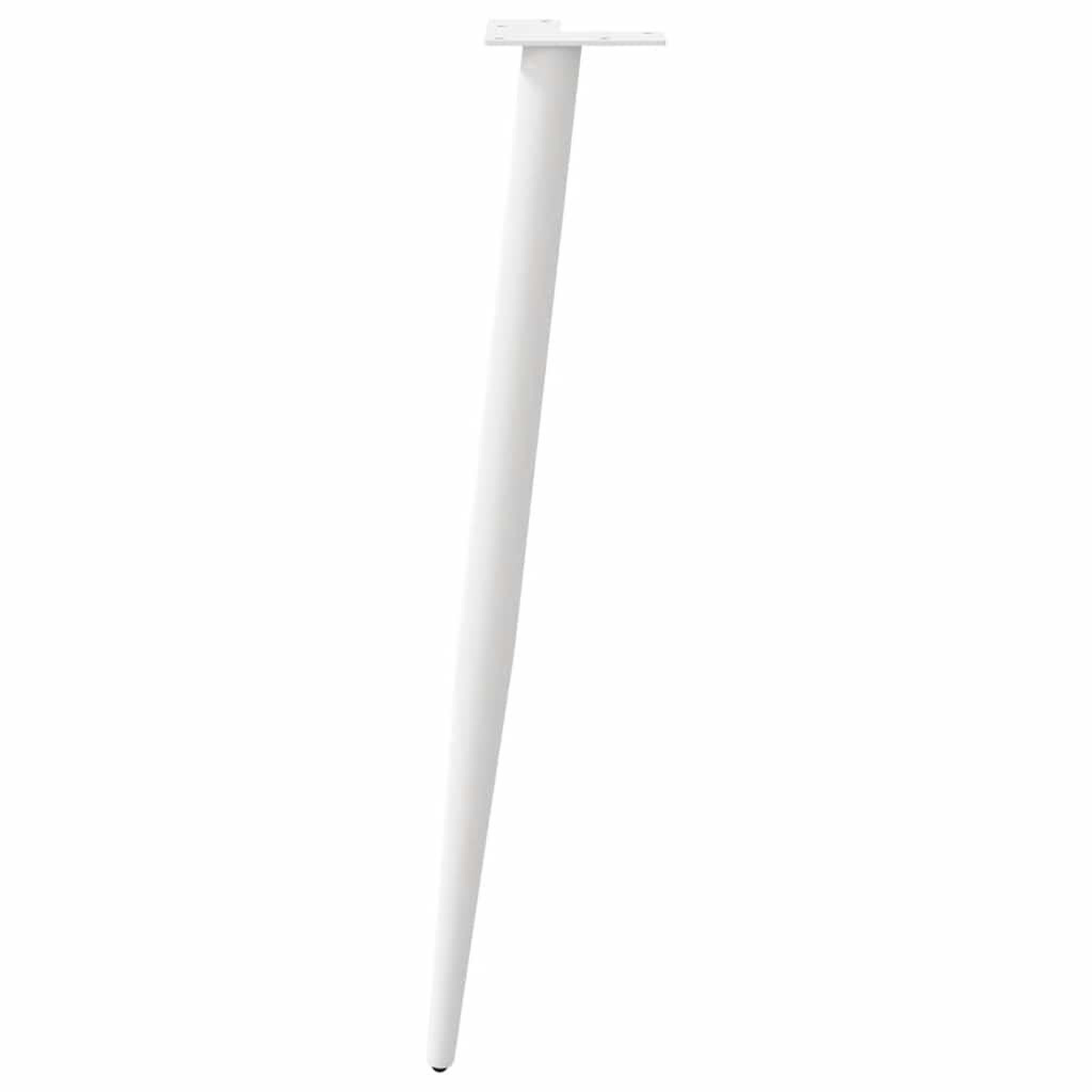 Voir la diapositive 5 : VIDAXL Pieds de table basse forme conique 4 pcs blanc 72-73 cm acier