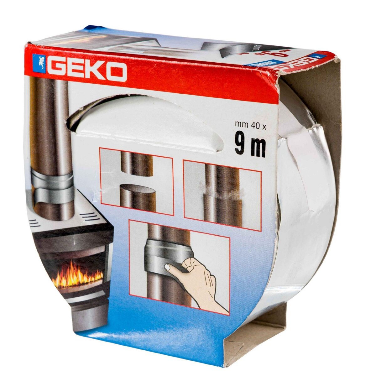 Geko Ruban adhésif alu chromé haute température Geko