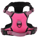 VIDAXL Harnais pour chien avec laisse et collier reglables rose XL
