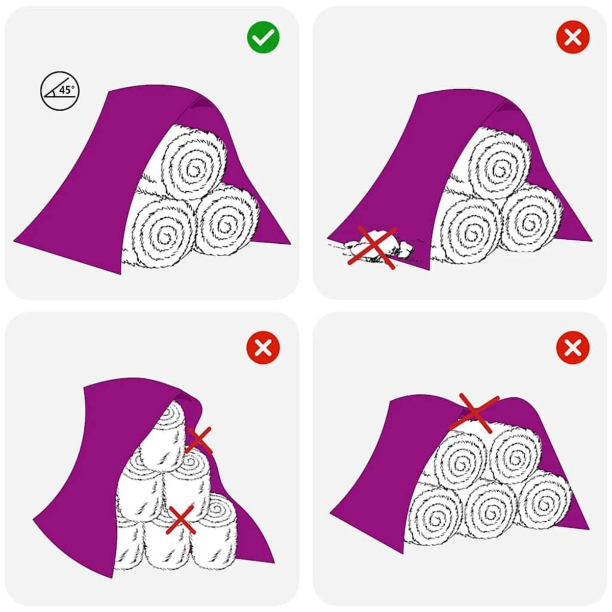 VIDAXL Bache a foin 9,8x12,5 m 140 g/m² polypropylene