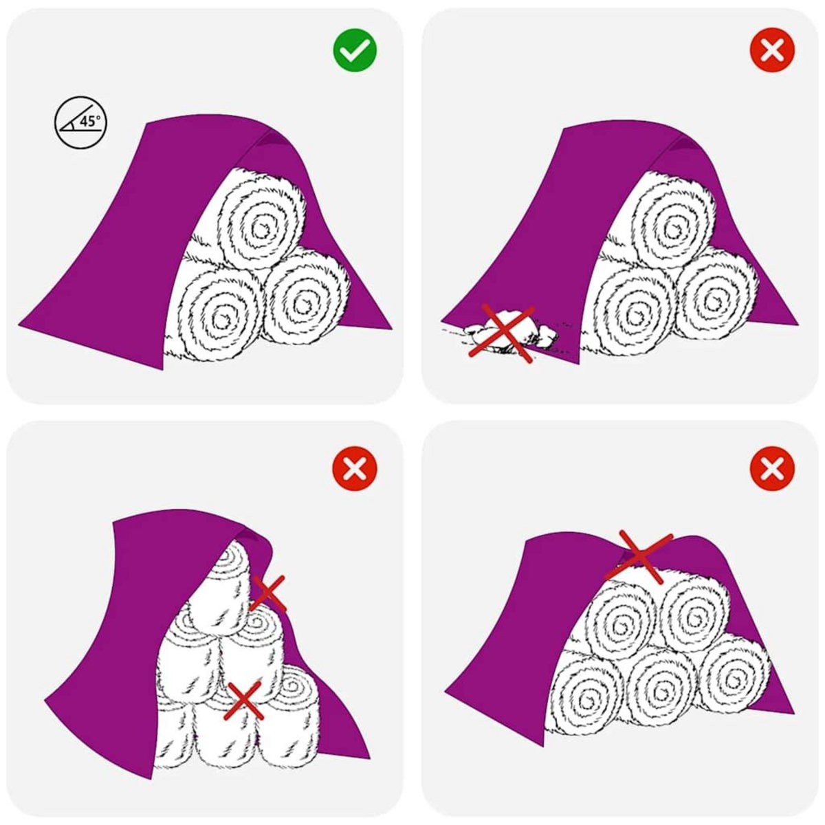 VIDAXL Bache a foin 9,8x12,5 m 140 g/m² polypropylene