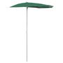 Voir la diapositive 2 : VIDAXL Demi-parasol de jardin avec mat 180x90 cm vert
