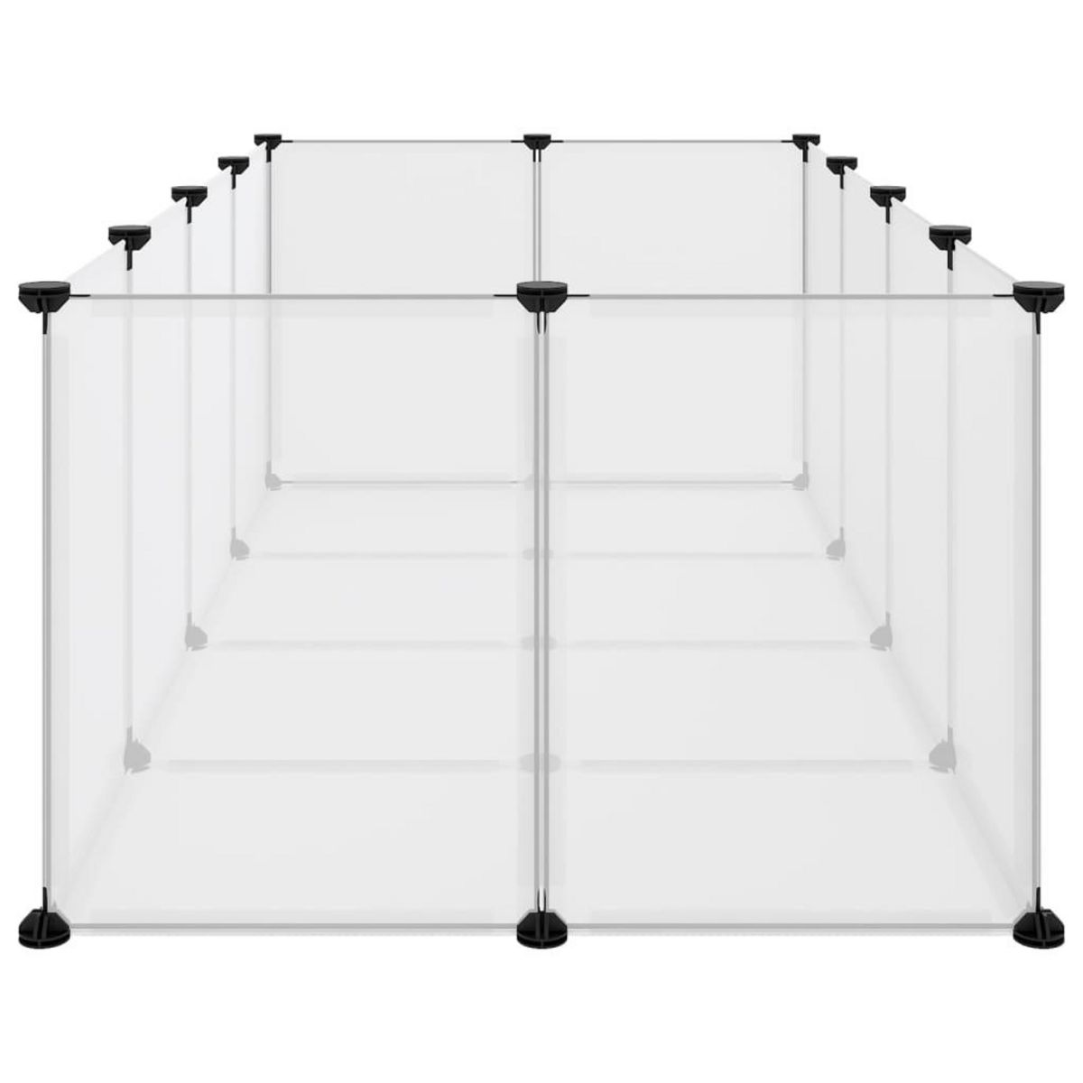 VIDAXL Cage pour petits animaux Transparent 144x74x46,5 cm PP et Acier