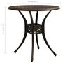 Voir la diapositive 6 : VIDAXL Table de jardin Bronze 78x78x72 cm Aluminium coule