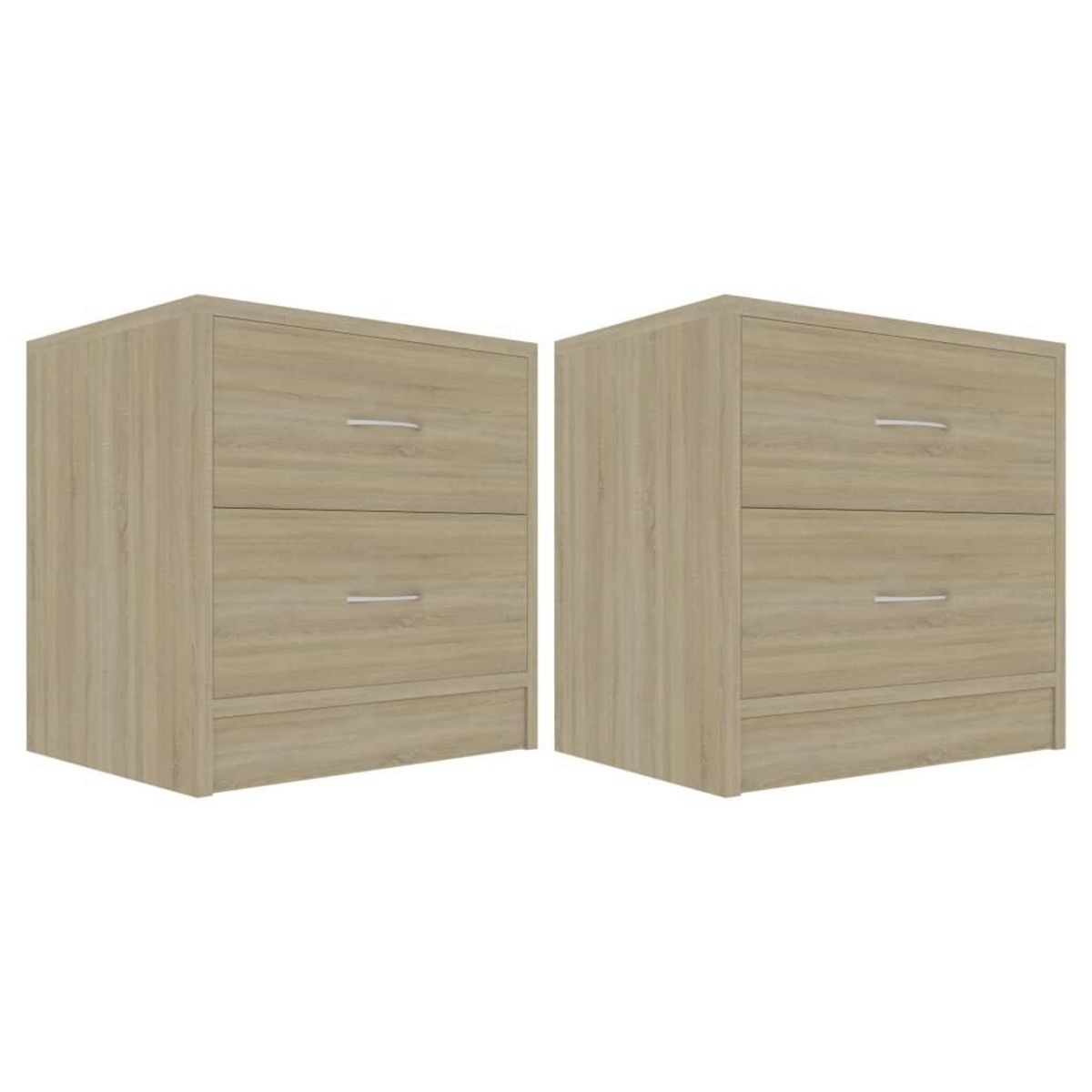 VIDAXL Tables de chevet 2pcs Chene sonoma 40x30x40cm Bois d'ingenierie