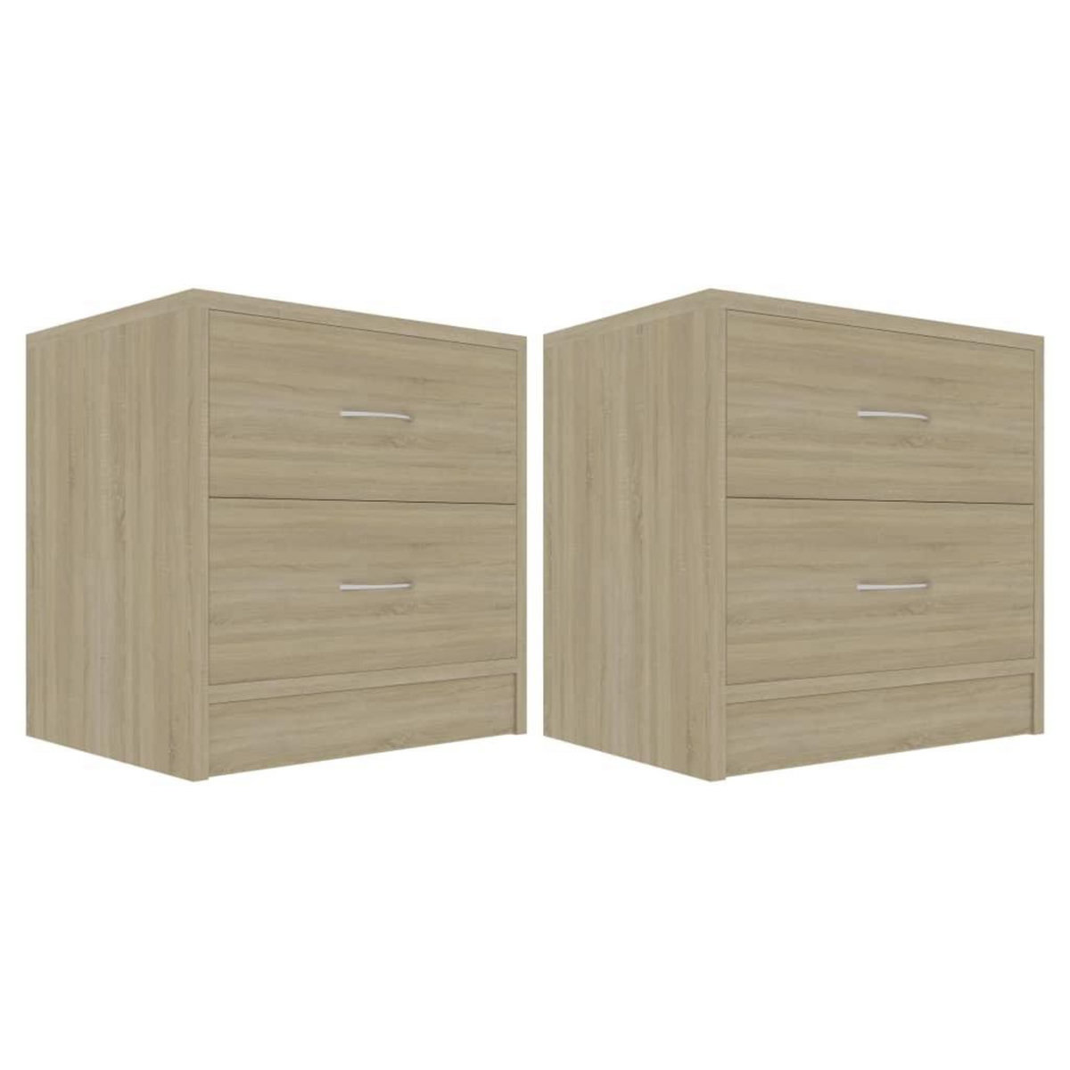 VIDAXL Tables de chevet 2pcs Chene sonoma 40x30x40cm Bois d'ingenierie