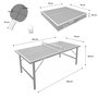 Voir la diapositive 4 : SWEEEK Mini table de ping pong 150x75cm - table pliable INDOOR bleue. avec 4 raquettes et 6 balles