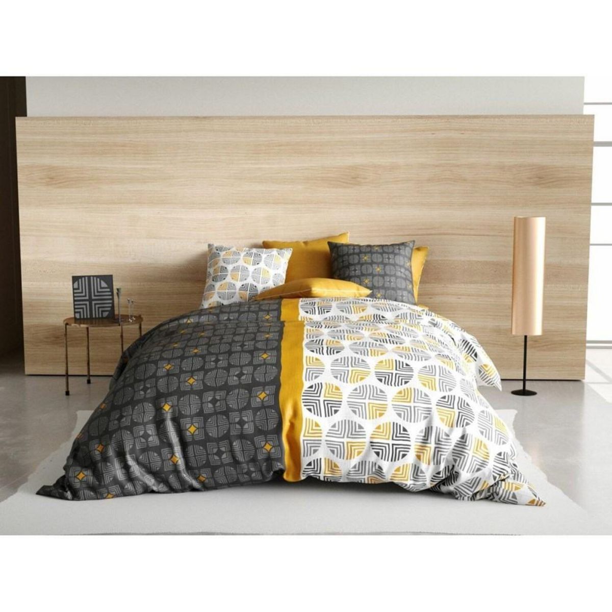 ATELIER DU COTON Parure 4 pièces Arturo 2 personnes coton 57 fils DH160