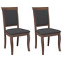 Voir la diapositive 2 : VIDAXL Chaises a manger coussins 2 pcs marron bois massif caoutchouc