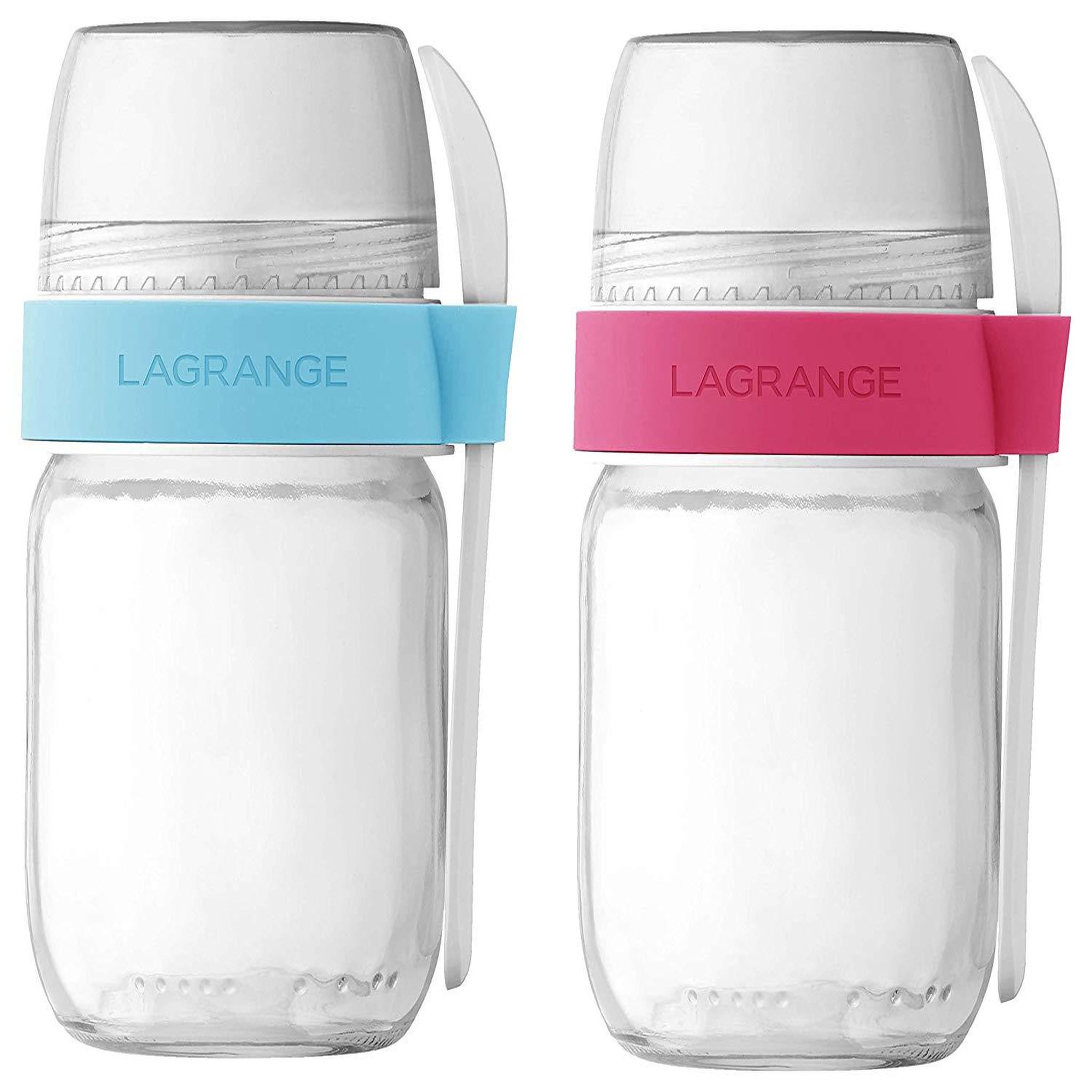 LAGRANGE Lot de 2 pots en verre pour yaourtière - 440403