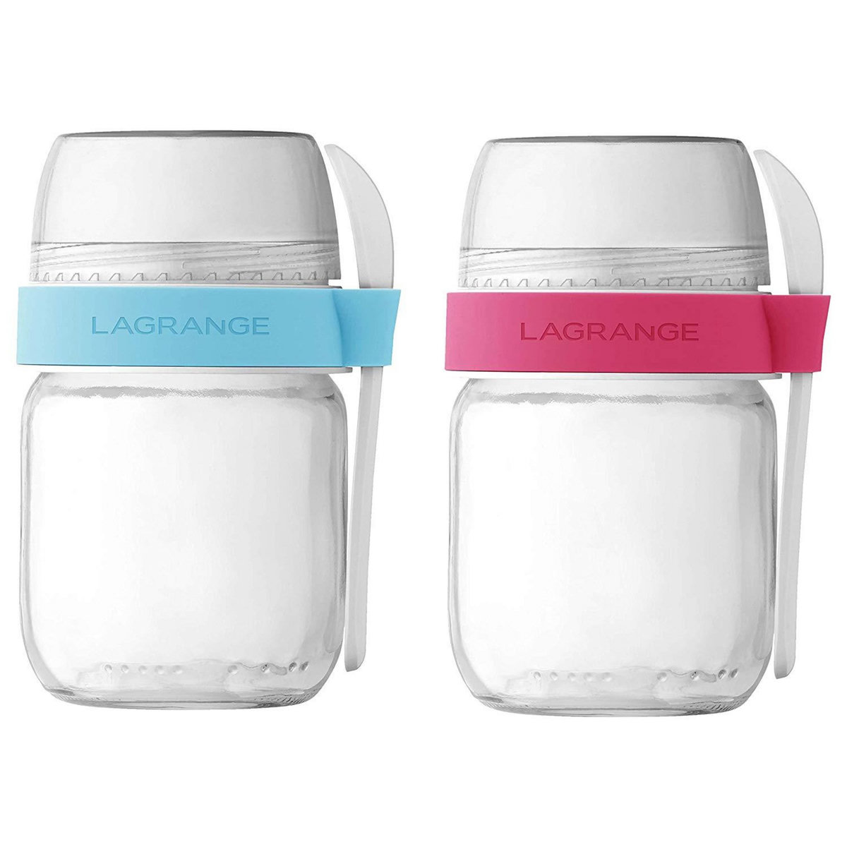 LAGRANGE Lot de 2 pots en verre pour yaourtière - 440403