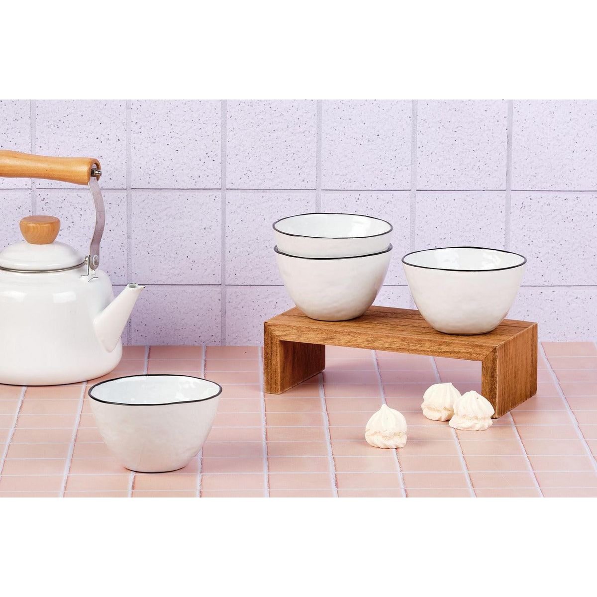 BJORN Bol PURE Ø12cm - 4 pièces - Blanc Neige