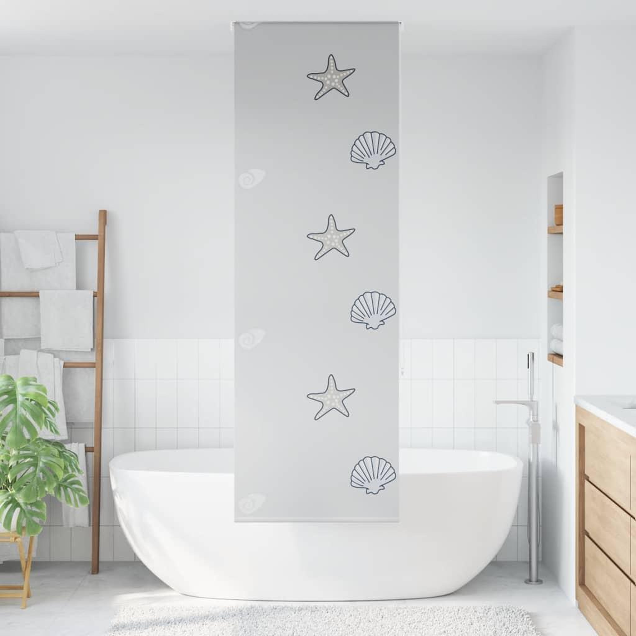 Voir la diapositive 2 : VIDAXL Store enrouleur de douche 60x240 cm largeur du tissu 56 cm
