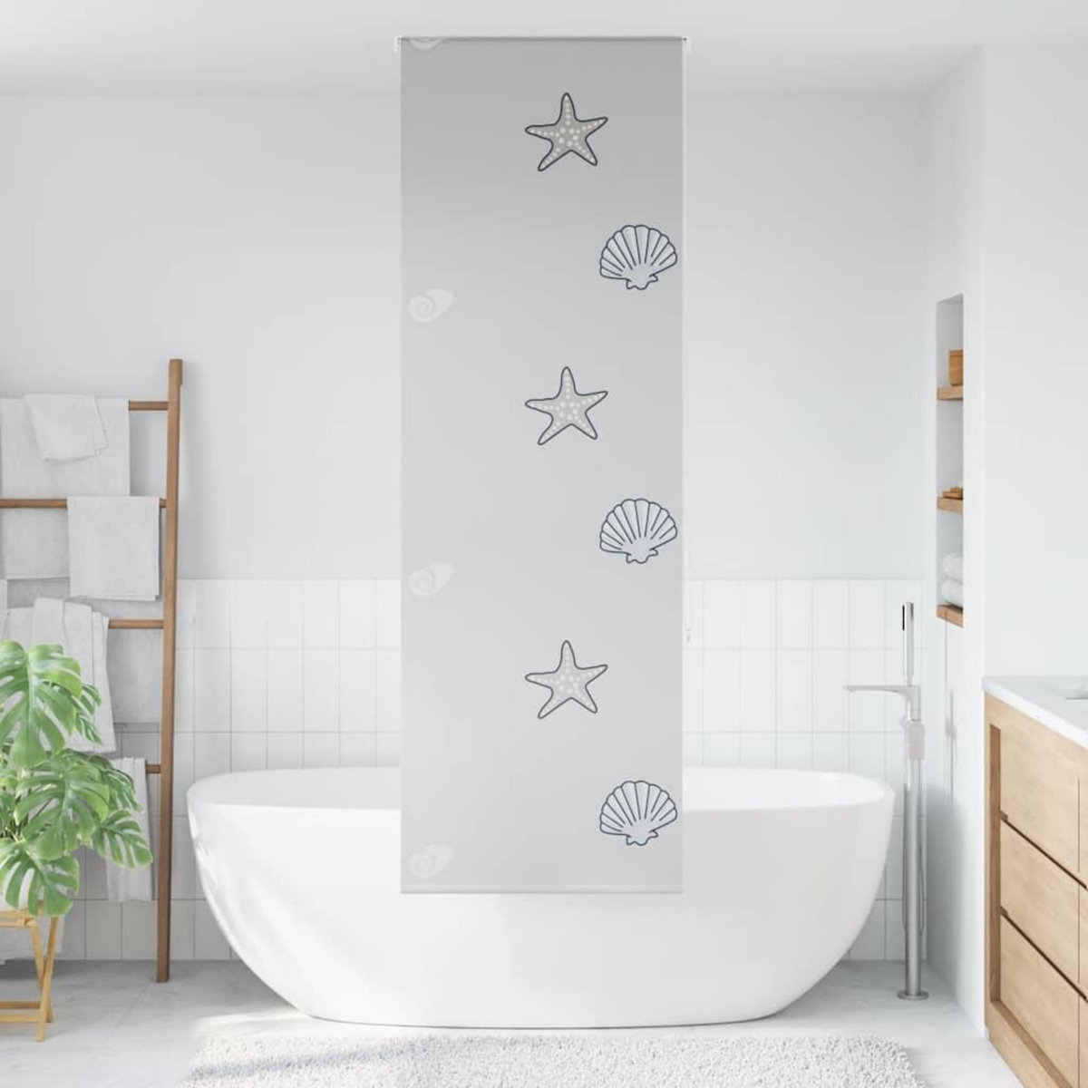 VIDAXL Store enrouleur de douche 60x240 cm largeur du tissu 56 cm