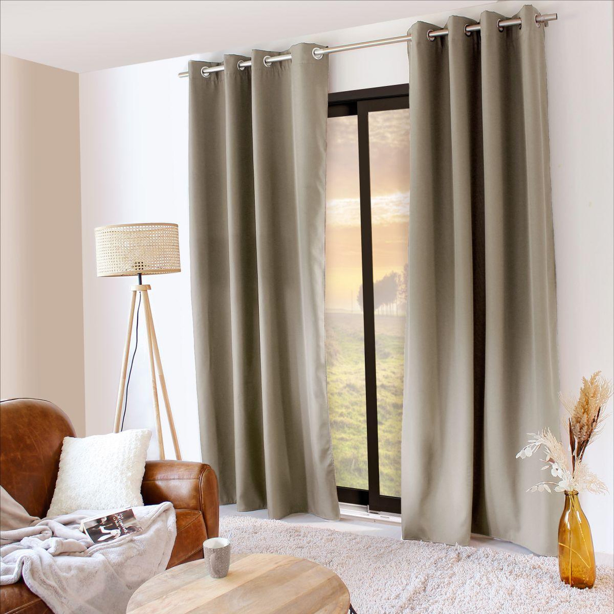 ENJOY HOME Rideau thermique occultant  glacier  135x240cm naturel