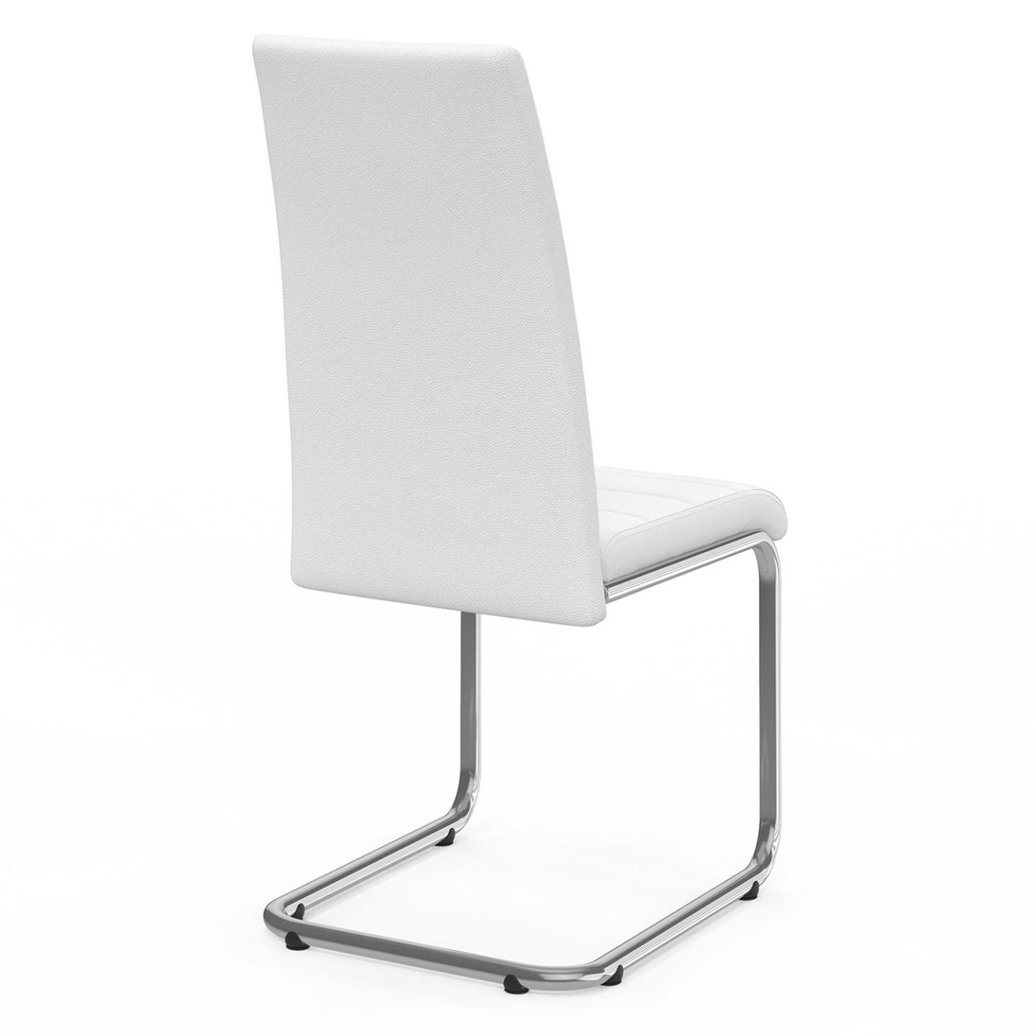 Voir la diapositive 4 : ID MARKET Lot de 6 chaises mia blanches pour salle à manger