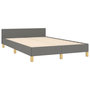 Voir la diapositive 5 : VIDAXL Cadre de lit sans matelas gris fonce 120x200 cm tissu