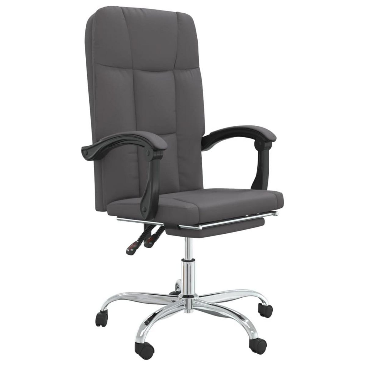 VIDAXL Fauteuil inclinable de bureau Gris Similicuir