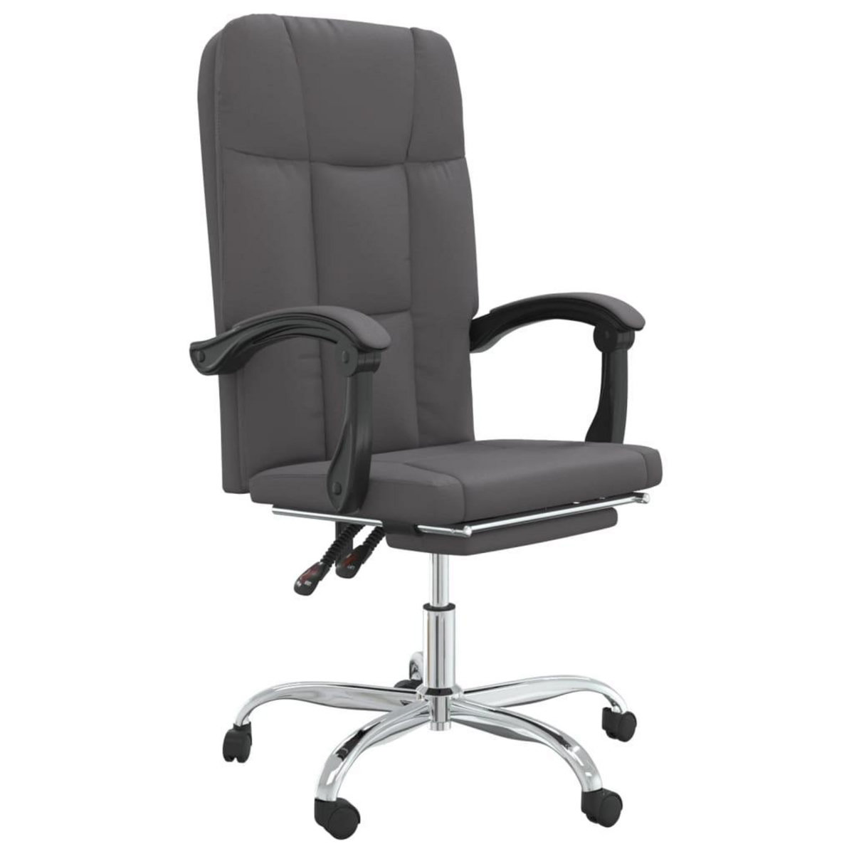 VIDAXL Fauteuil inclinable de bureau Gris Similicuir