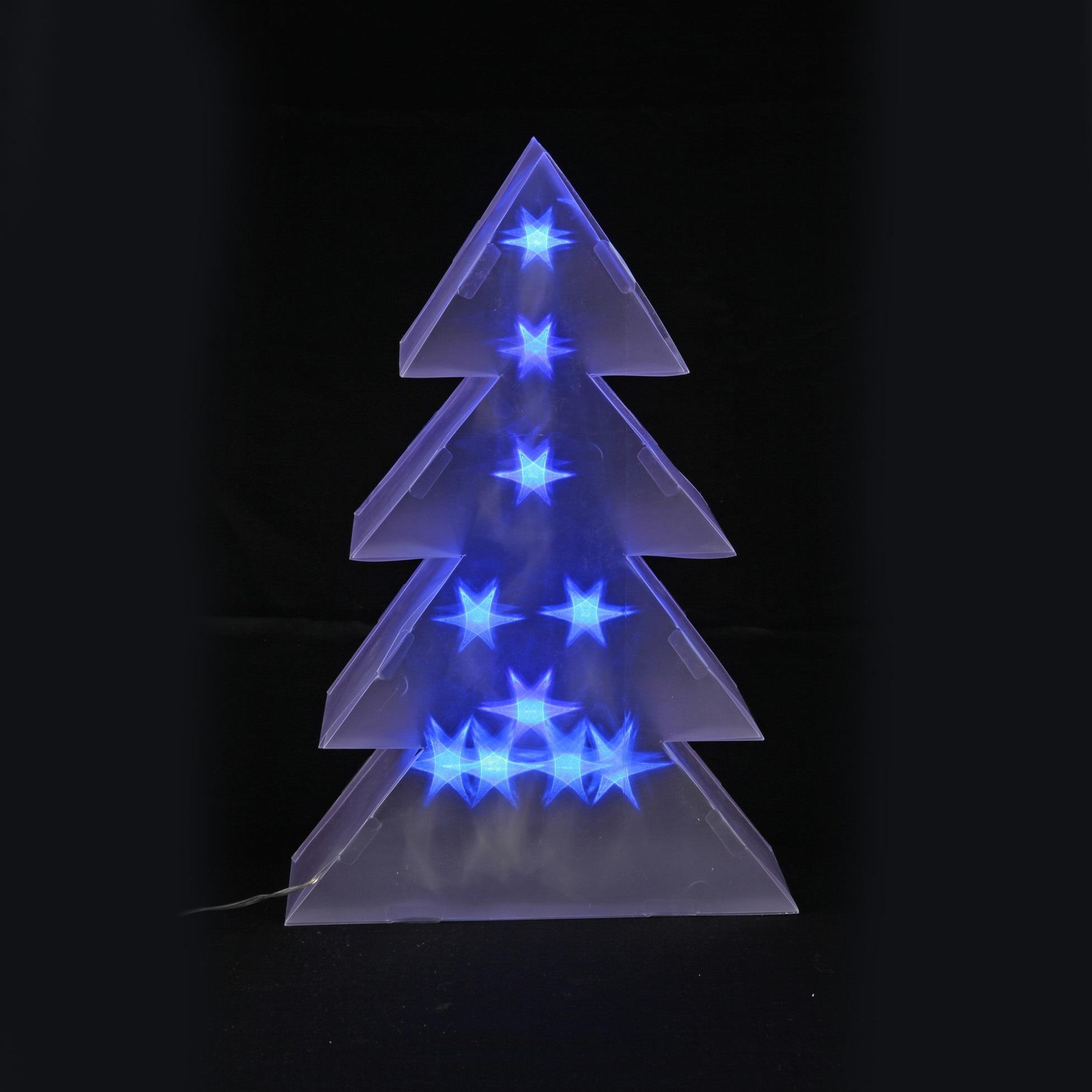 Voir la diapositive 2 : Eden Sapin lumineux led avec étoiles holographiques