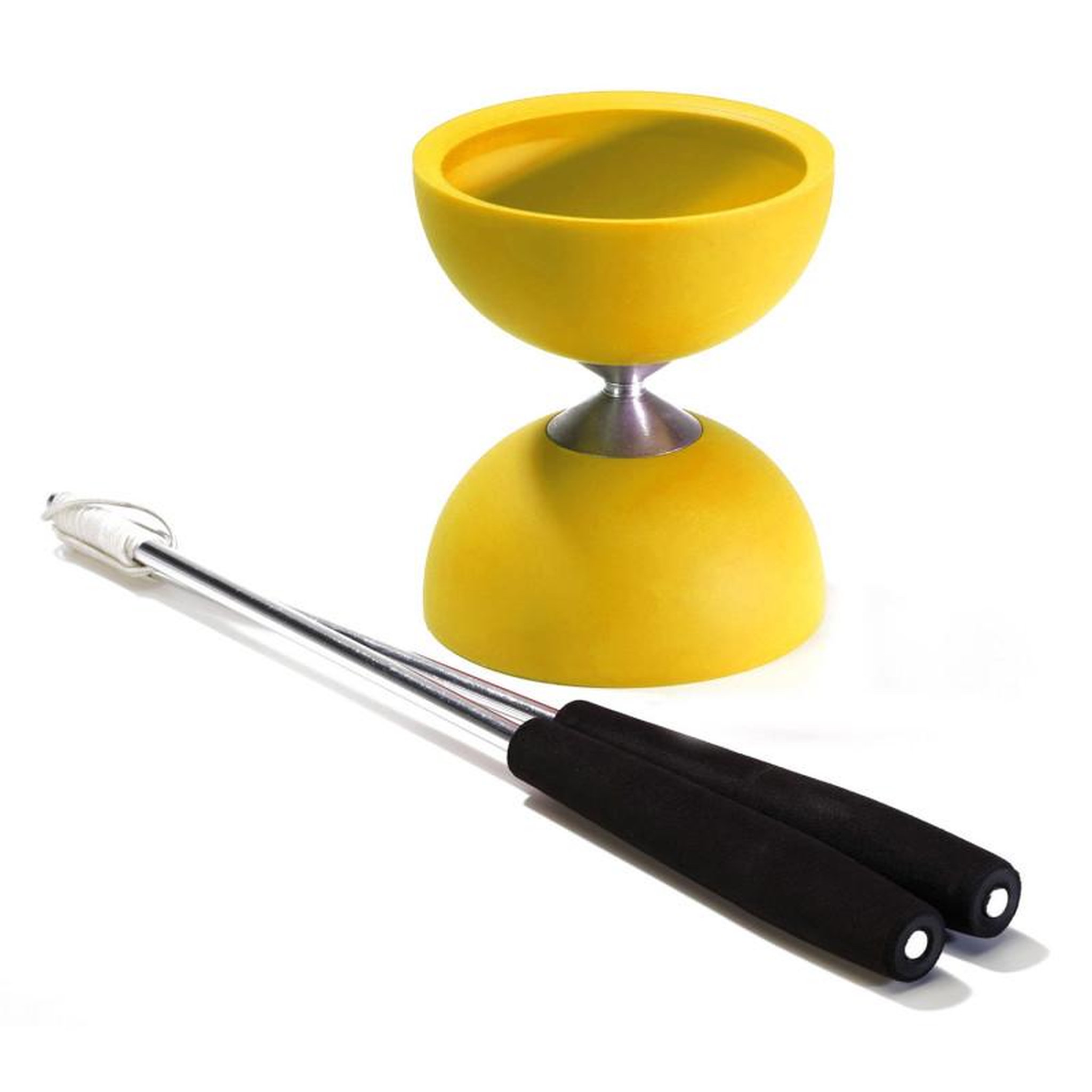 Eureka Toys EUREKA Rubber Diabolo with aluminum Sticks-yellow