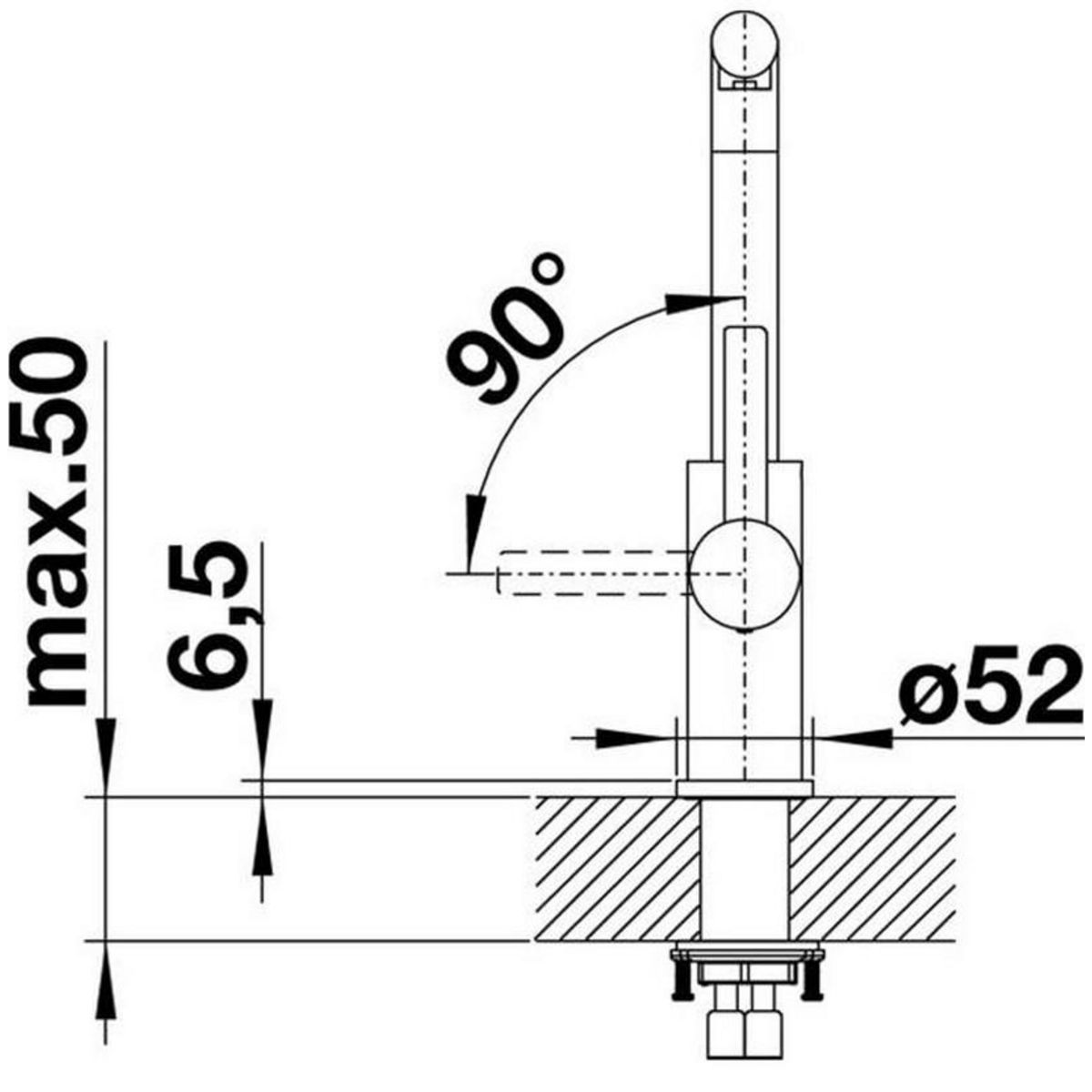 Blanco Mitigeur évier monocommande inox brossé - 523122