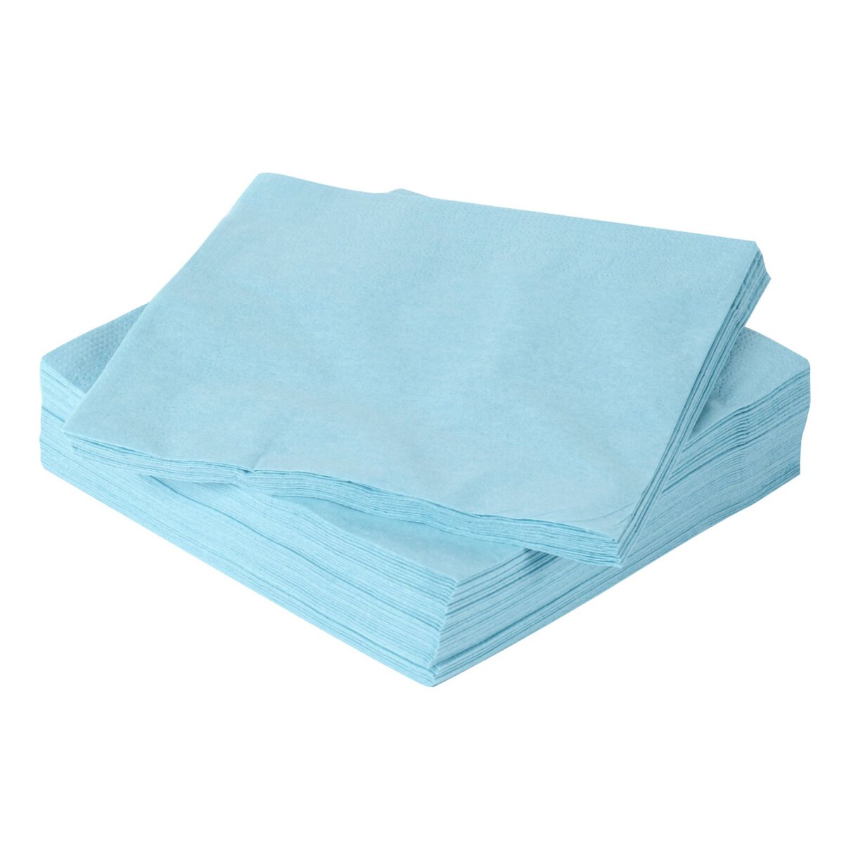 ACTUEL Lot de 100 serviettes en papier 33 cm 2 plis turquoise
