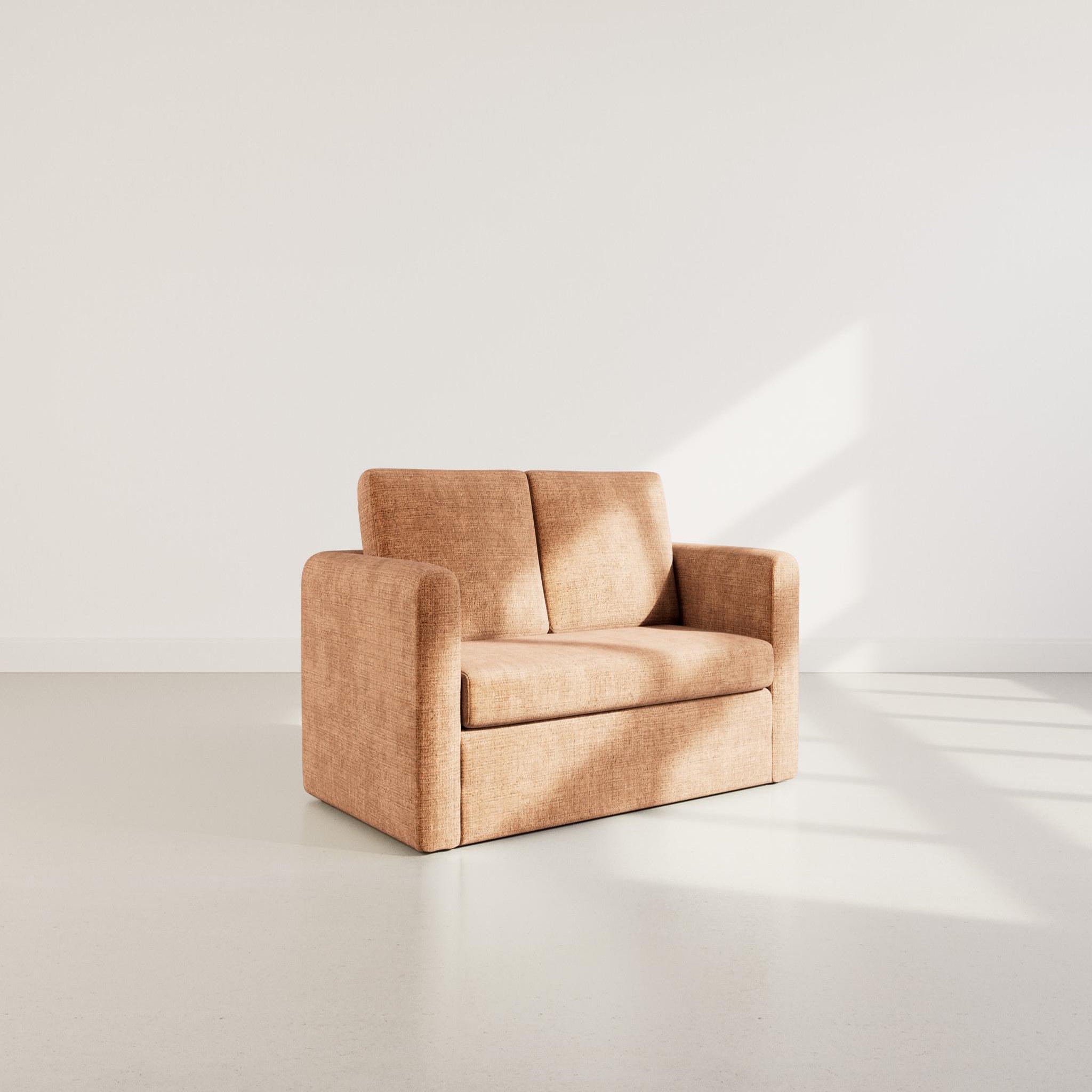 Voir la diapositive 1 : BEST MOBILIER Marilia - canapé 2 places convertible déplimousse en velours texturé
