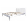 Voir la diapositive 1 : HomeStyle4U Lit double en bois massif 140x200cm blanc pin lit futon a lattes cadre de lit