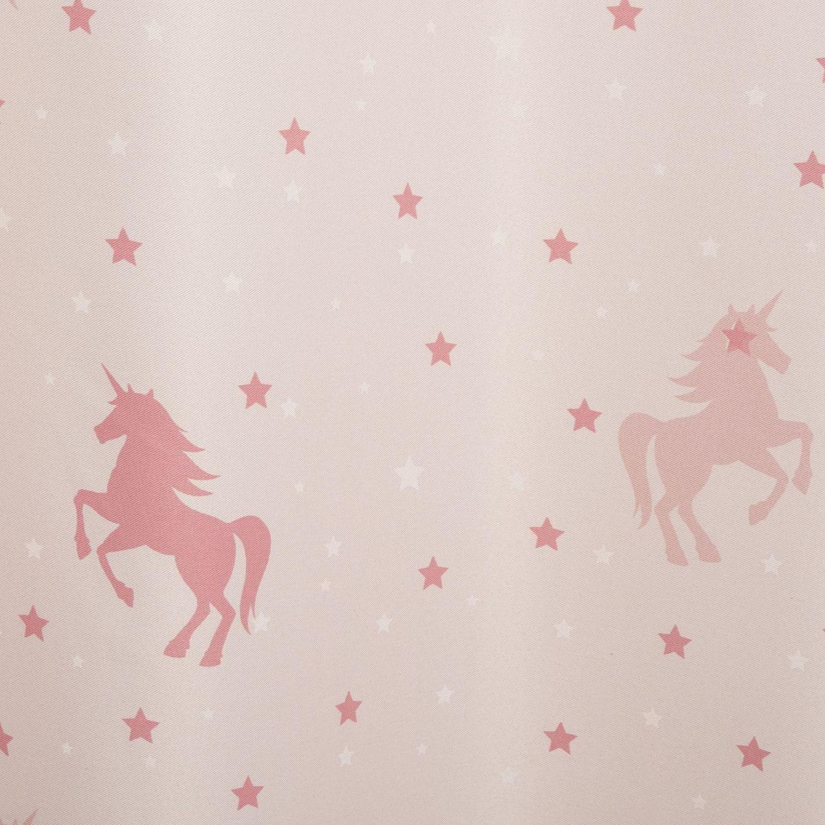 ATMOSPHERA Rideau occultant imprimé licorne - 140 x 250 cm - Rose