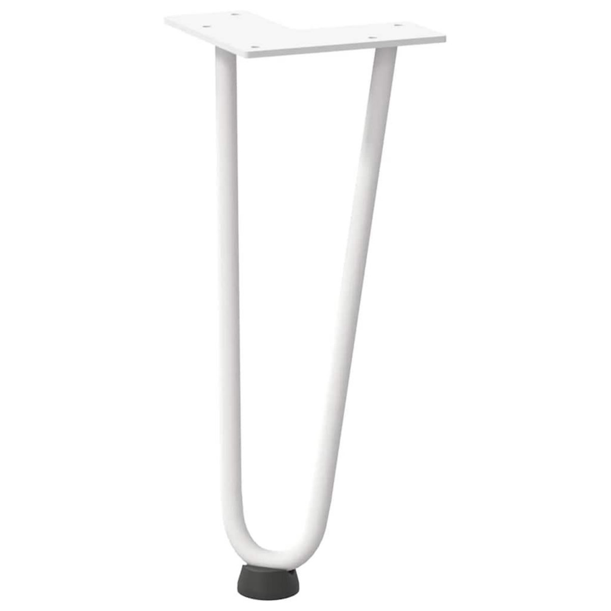 VIDAXL Pieds de table en forme d'epingle a cheveux 4 pcs blanc 30 cm