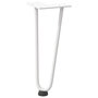 Voir la diapositive 4 : VIDAXL Pieds de table en forme d'epingle a cheveux 4 pcs blanc 30 cm
