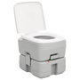 Voir la diapositive 3 : VIDAXL Toilette de camping portable gris et blanc 15+10 L PEHD
