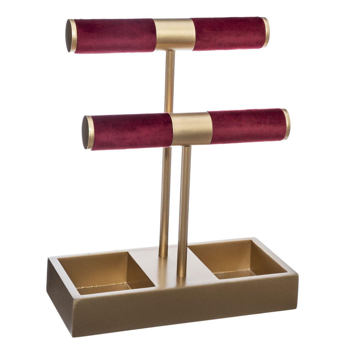 FEERIC LIGHT & CHRISTMAS Porte-bijoux design Dahlia - Doré et bordeaux