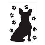 ATMOSPHERA Stickers  Chien  30x40cm Noir