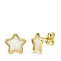 Voir la diapositive 1 : L'ATELIER D'AZUR Boucles d'Oreilles Or 18 Carats 750 Jaune et Nacre - Etoiles