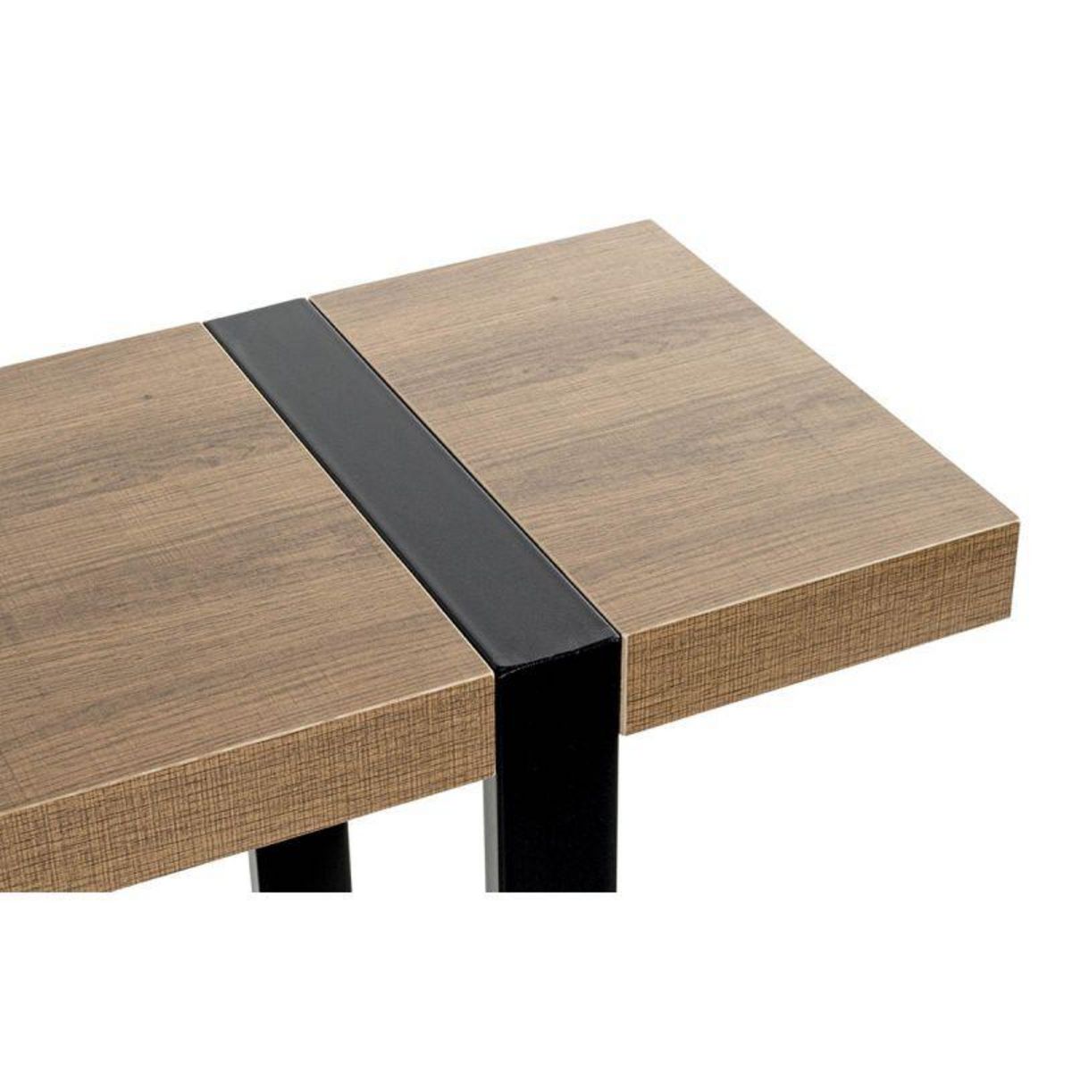 Paris Prix Console Design  Miranda  120cm Chêne Foncé & Noir