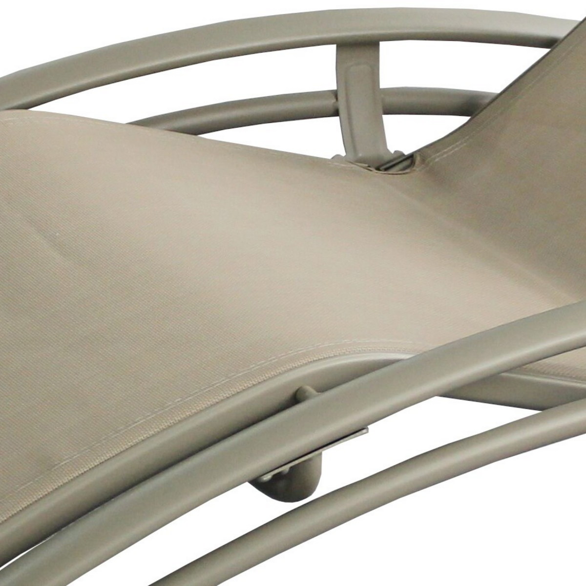 CONCEPT USINE Transat ajustable et empilable avec pieds en acier capuccino LIMEA