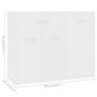 Voir la diapositive 6 : VIDAXL Buffet Blanc 88x30x70 cm Bois d'ingenierie