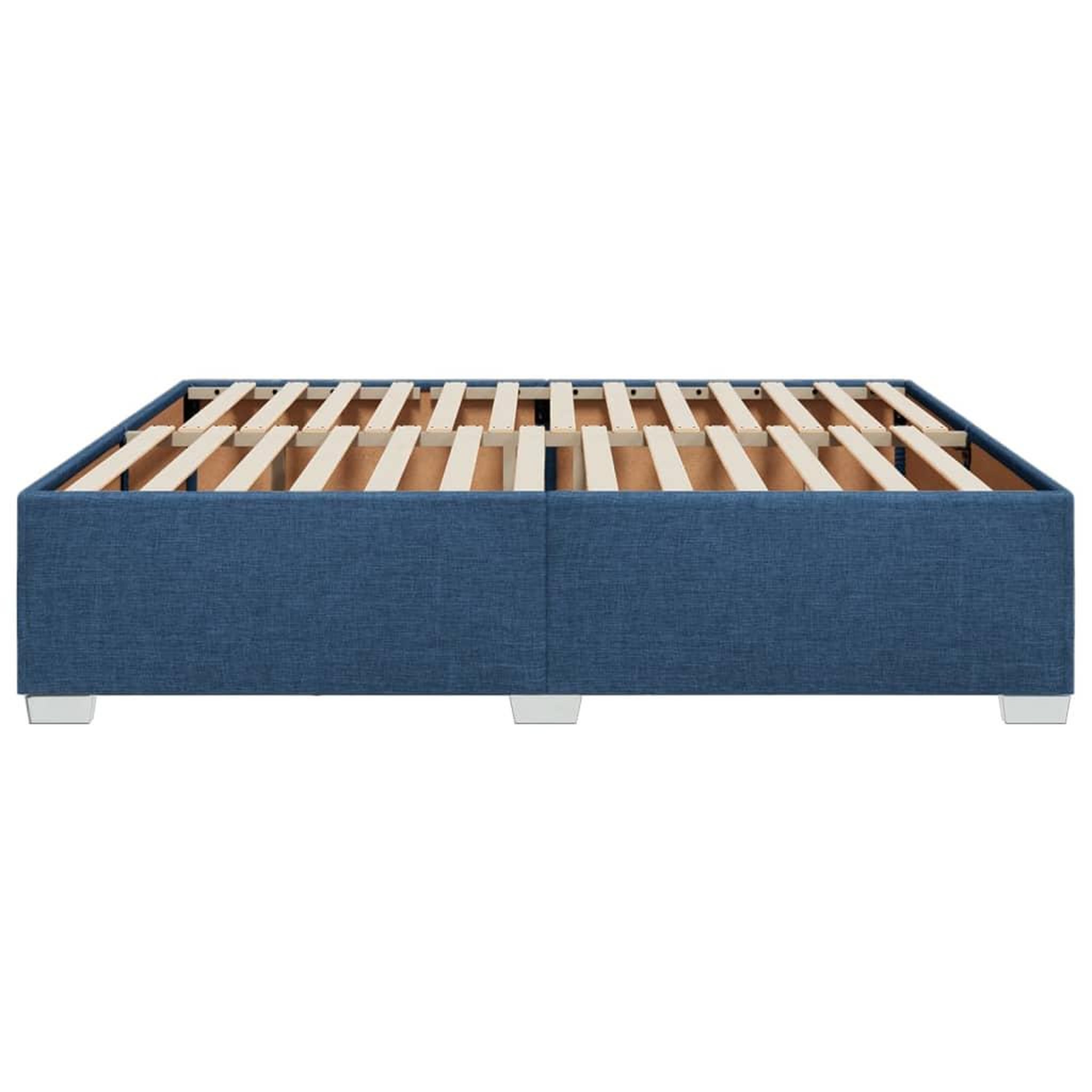 Voir la diapositive 5 : VIDAXL Cadre de lit sans matelas bleu 200x200 cm tissu